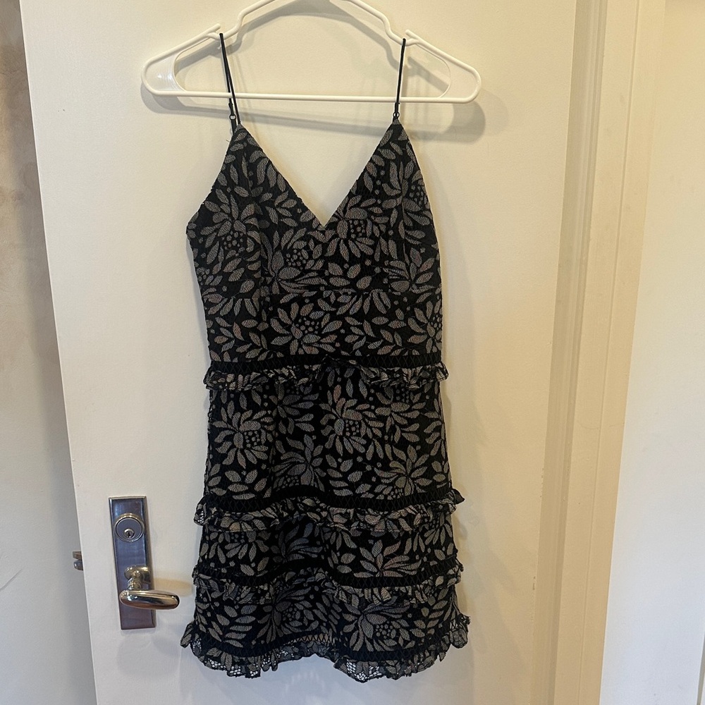 NWT KEEPSAKE Black Floral Dress